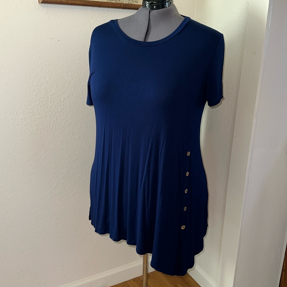 Misia Navy Blue Tunic Top
